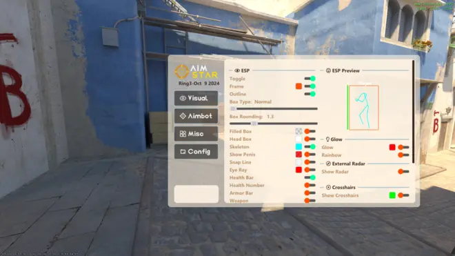 AimStar | TKazer — External CS2 cheat (Aimbot, WH, Triggerbot) Screenshot 4