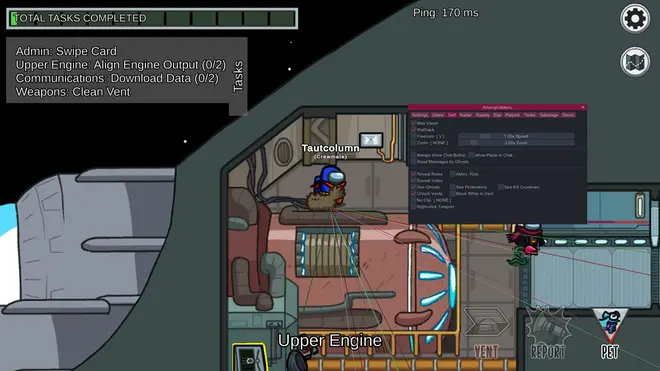 AmongUsMenu | Free HvH Cheat for Among Us (Radarhack, wallhack, unlock vents, freecam)