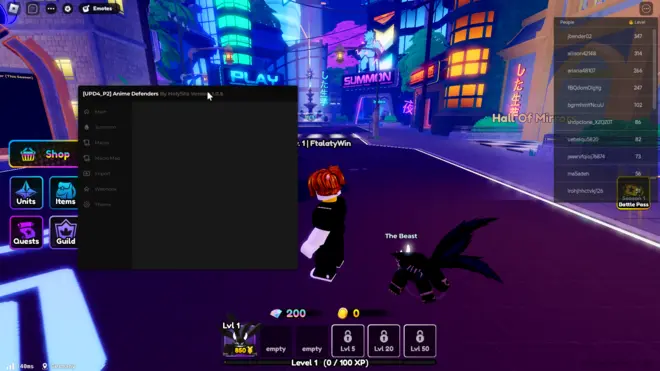 Anime Defenders Scripts & Hacks | Roblox Auto Farm, Auto Place Screenshot 1