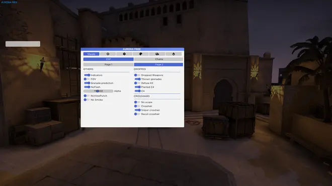 AuroraFree — Free Legit CS:GO Cheat: Aimbot, Skinchanger & Chams Screenshot 1