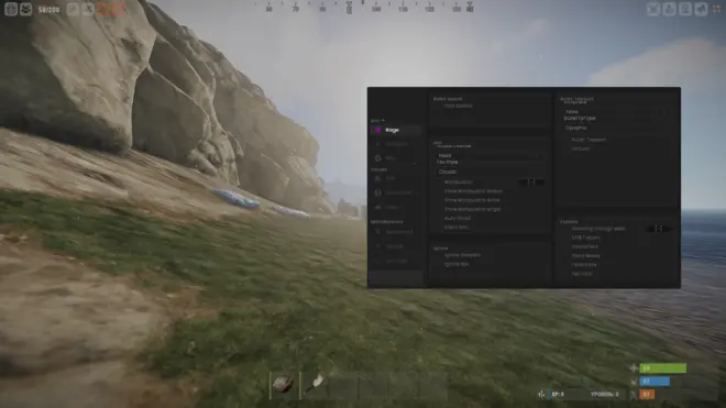 BaffClient — World ESP, Rage, Movement, Visuals hack for Rust Pirate free Screenshot 1