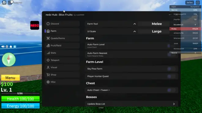 Blox Fruits | Free Roblox Cheat (Auto Farm, Fast Attack)