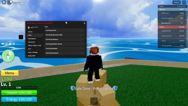 Blox Fruits | Free Roblox Cheat (Auto Farm, Fast Attack) Screenshot 2