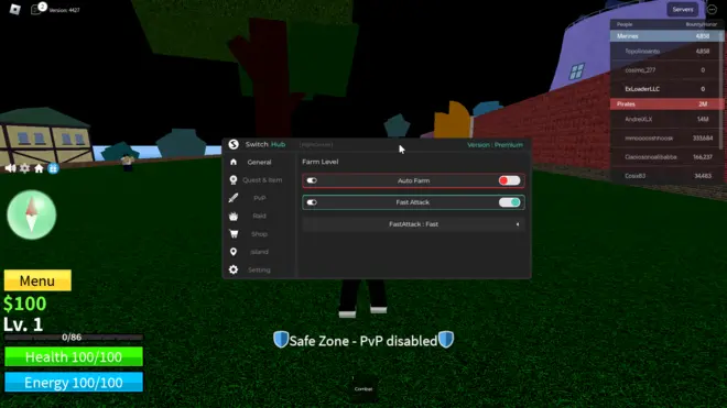 Blox Fruits | Free Roblox Cheat (Auto Farm, Fast Attack) Screenshot 1