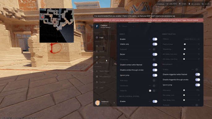 Catalyst Ext. — Бесплатный External чит на КС 2 скачать Screenshot 3