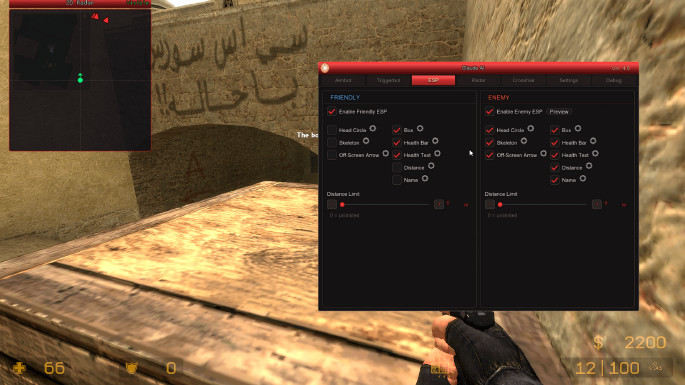 Claude's External | Скачать бесплатный чит на CS Source без записи в память игры Screenshot 2