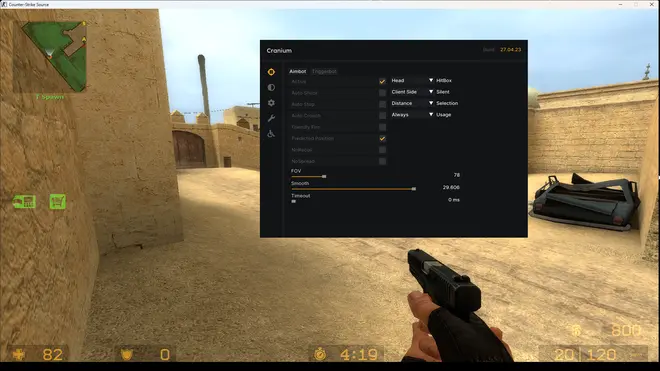 CS:Source Wallhack + Aimbot Cheat — Cranium CS Screenshot 2