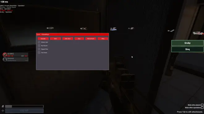 Cyrix | SCP: Secret Laboratory free cheat (WH, AIM, BHOP)