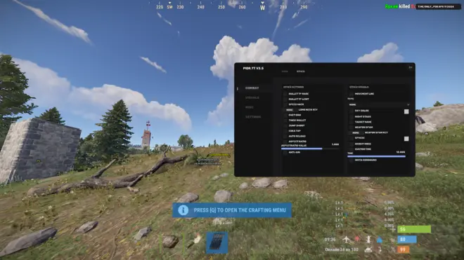 Dast.TT — NoFall, Combat, Fake Admin Rust Pirate Cheat (Crack)