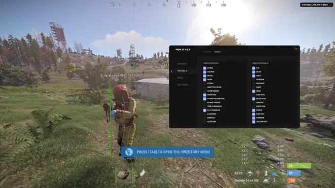 Dast.TT — NoFall, Combat, Fake Admin Rust Pirate Cheat (Crack) Screenshot 2
