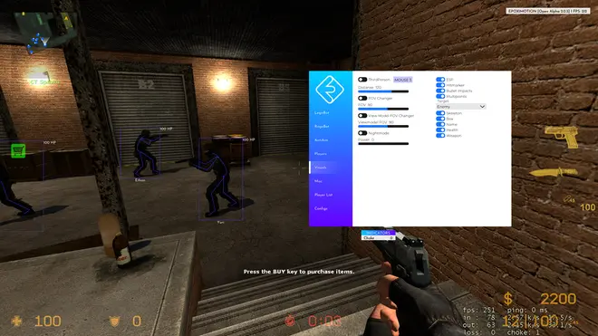 Epoximotion — CS:Source cheat | Ragebot, Legitbot, AntiAim, Visuals
