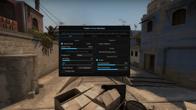 FluidAim — CSGO Aimbot Screenshot 1