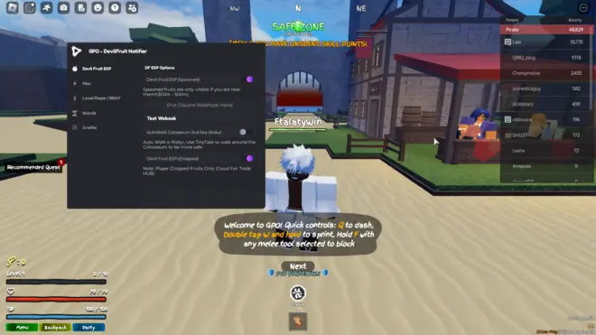 Grand Piece Online | Roblox scripts Free (Bounty ESP)