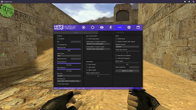 HPP v6 Crack | CS1.6 Legit & HvH Cheat Screenshot 1