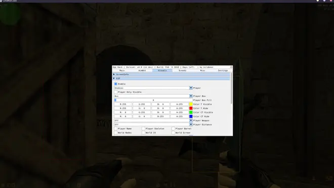 HPP v4 | Free CS 1.6 Hack (WH, AIM, ANTI-KICK) Screenshot 1