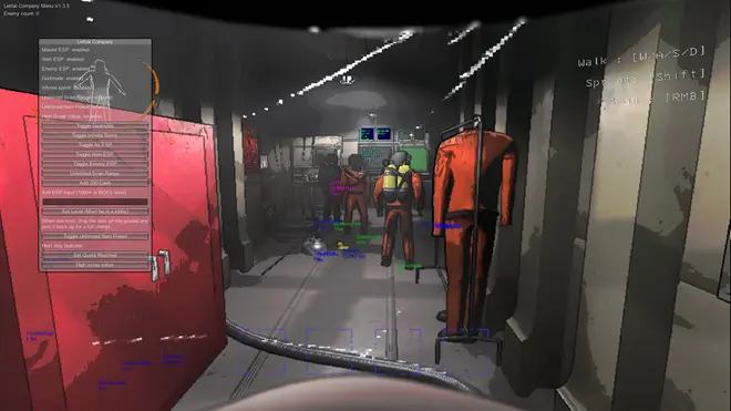 LCHack — Lethal Company Cheat (ItemESP, Godmode, Infinite Stamina)