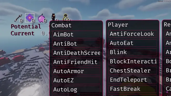 Lambda | Minecraft Hack: Aimbot, BedAura, HoleESP, AutoArmor