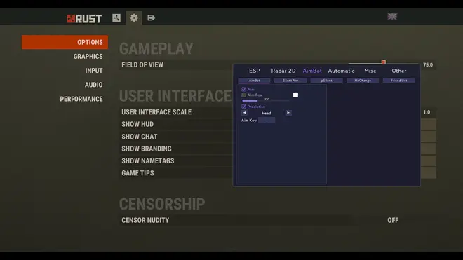 LastDesirePro: Radarhack, ESP, SilentAim for old Rust Screenshot 1