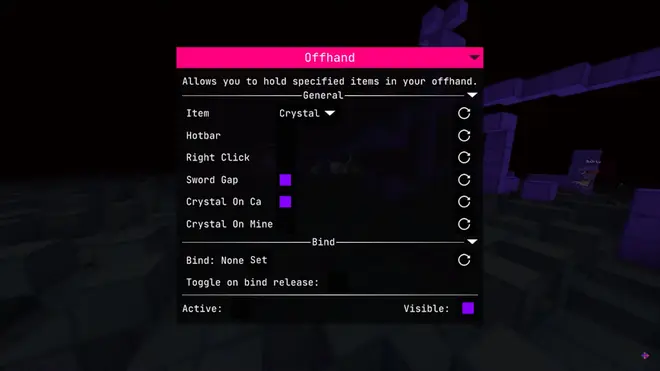 Meteor | Aim assist, No Fall, Crystal aura Minecraft modmenu Screenshot 1