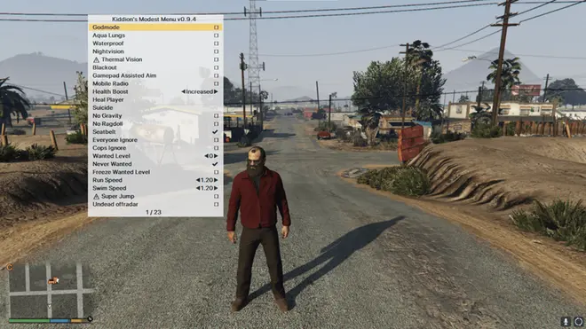 Modest Menu — Free External Mod Menu for GTA 5