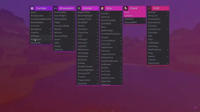 Paragon — Minecraft FPS Cheat: BowBomb, AutoCrystal, AutoWalk Screenshot 1