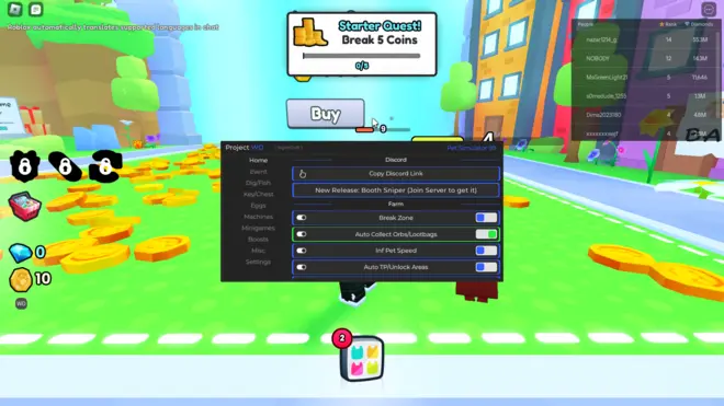 Pet Simulator 99 | Free Roblox hacks (Auto Farm, Spawn & Dupe Pets, Infinite Boosts) Screenshot 3