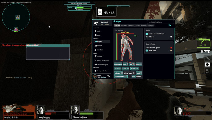 RazeHack — Скачать бесплатный чит L4D2 Screenshot 1