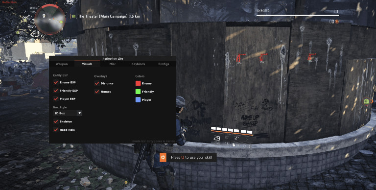 ReflectionLite | free lightweight internal cheat for The Division 2 Screenshot 3