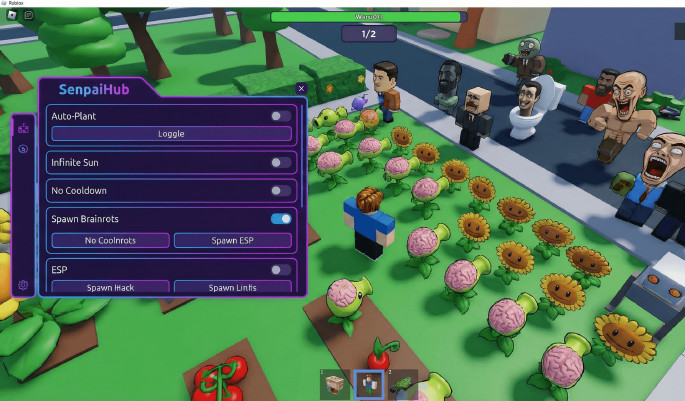 Plants Vs Brainrots — Free Roblox Hacks & Scripts (Auto Place, Infinite Sun, God Mode)