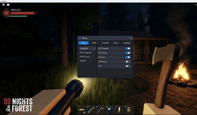 99 Nights in the Forest | Free Roblox Hacks (ESP, God Mode, Infinite Stamina)