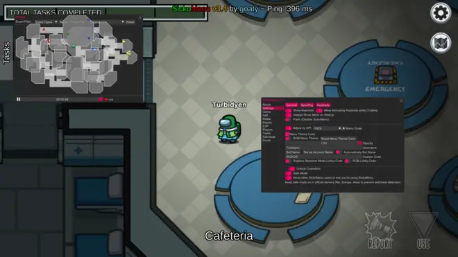 SickoMenu | Radarhack, Tasks, Doors, FakeImpostor Among Us hack
