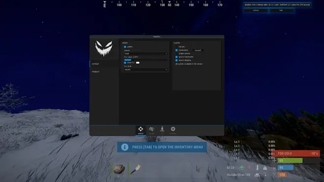 Simplicity | Rust Pirate Hack Free Download + CFG (ESP, Unload, Aimbot) Screenshot 2