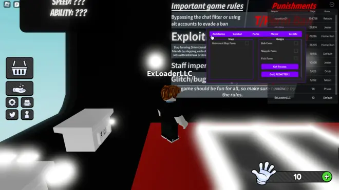 Slap Battles | Free LUA Script for Roblox (Kill-Aura, No Cooldown, God Mode, Slap Farm, Slap Aura) Screenshot 2