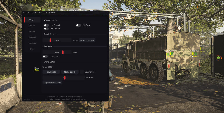 TD2 Public | Скачать бесплатный internal чит на The Division 2 Screenshot 1
