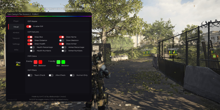 TD2 Public | Скачать бесплатный internal чит на The Division 2 Screenshot 3