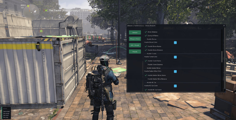 TD2Toolkit — Free Internal The Division 2 Cheat | DirectX 11 & 12 Support Screenshot 2