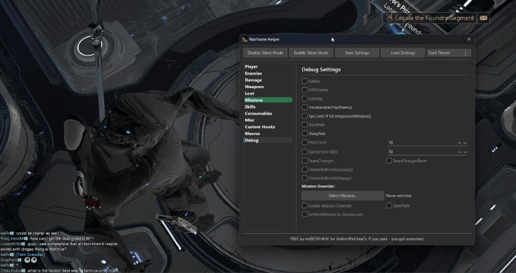 WarframeHelper | Free Internal Cheat for Warframe Download Screenshot 3
