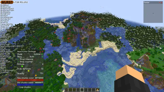 Wurst — Free Minecraft Hacked Client for All Versions Screenshot 1